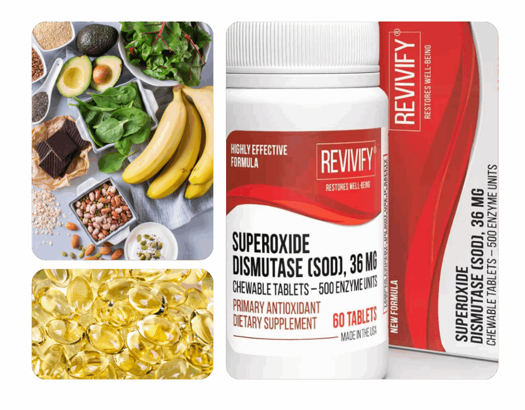 Revivify SOD Chewables supplement bottle for antioxidant support