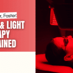 Cold and red light therapy explanation graphic showing benefits of natural recovery
