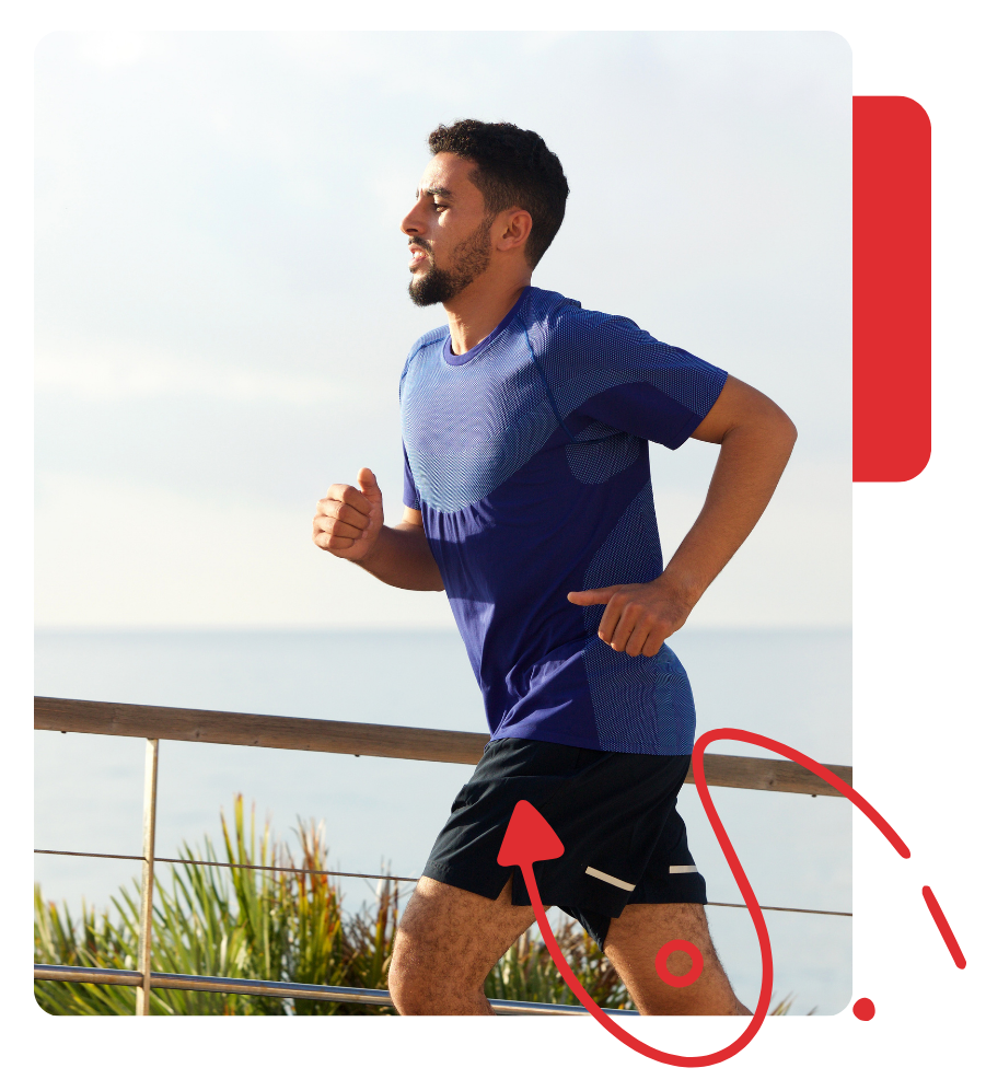 - Revivify For Life Gut Health and natural energy support shown through a man running outdoors