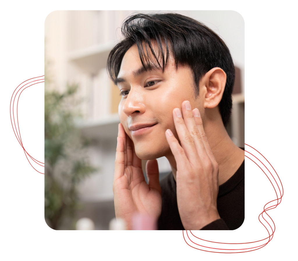img6 - Revivify For Life Health and skin care image showing a man gently touching his face
