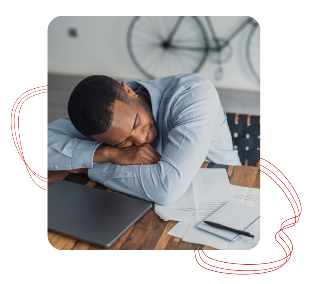 img9 - Revivify For Life Health and low energy image showing a tired man resting at his desk